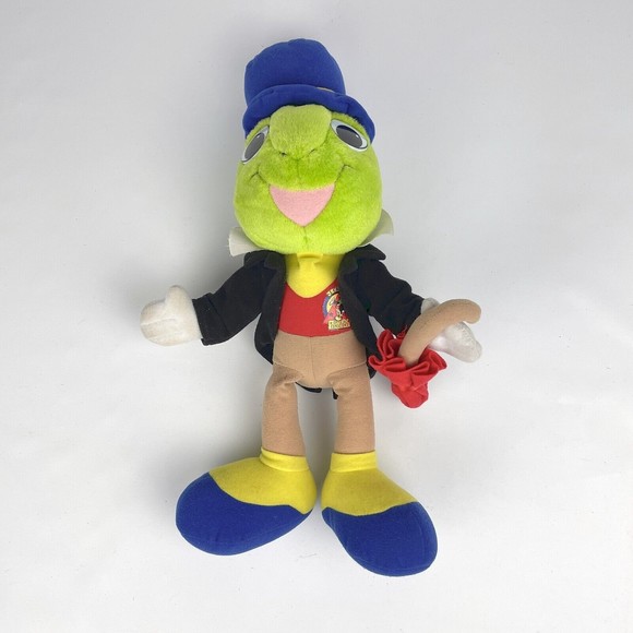 Vintage 1992 Mattel 15" Jiminy Cricket Stuffed Plush Toy w/ Umbrella Pinocchio - Picture 4 of 12